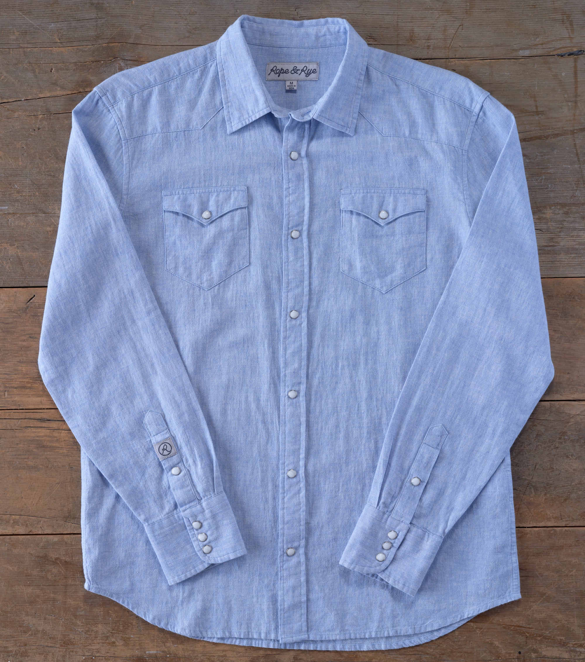 Slub Chambray Solid, Long Sleeve Shirt