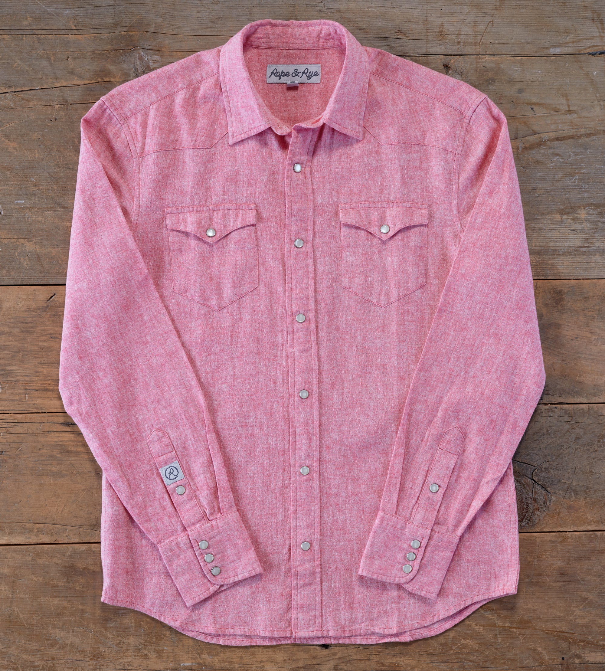 Slub Chambray Solid, Long Sleeve Shirt