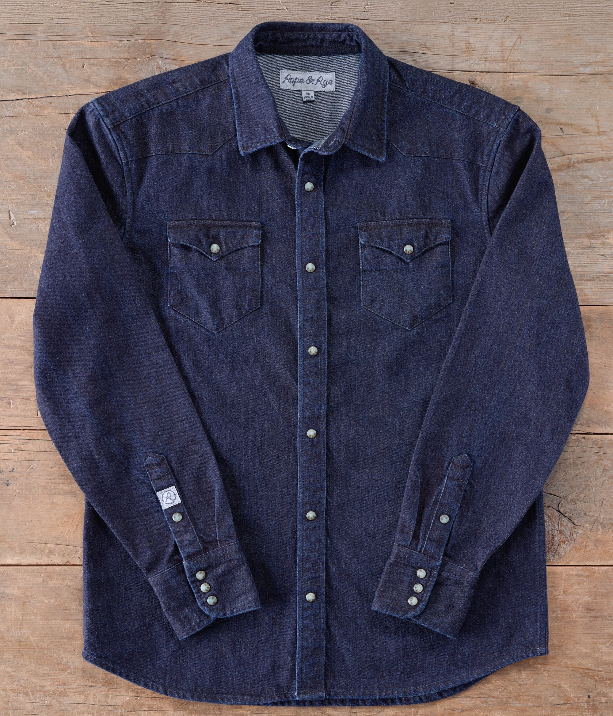 12 oz. Japanese Denim Solid, Long Sleeve Shirt