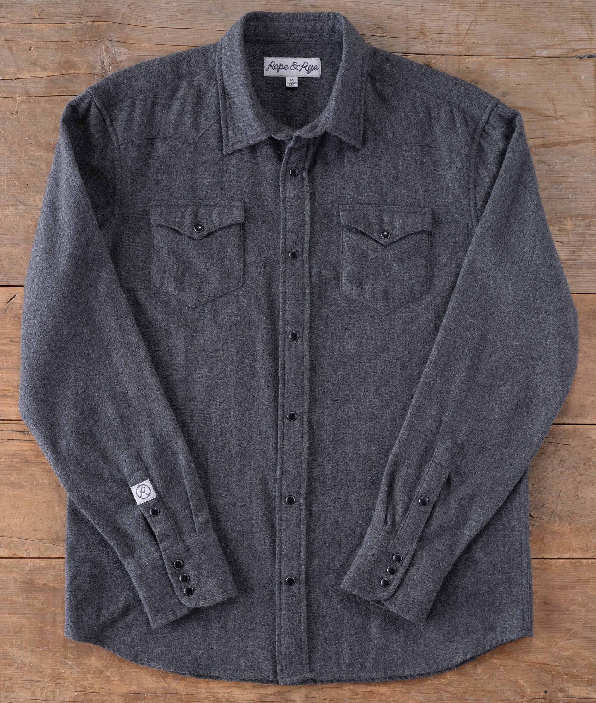 Recycled Wool Solid, Long Sleeve Shirt