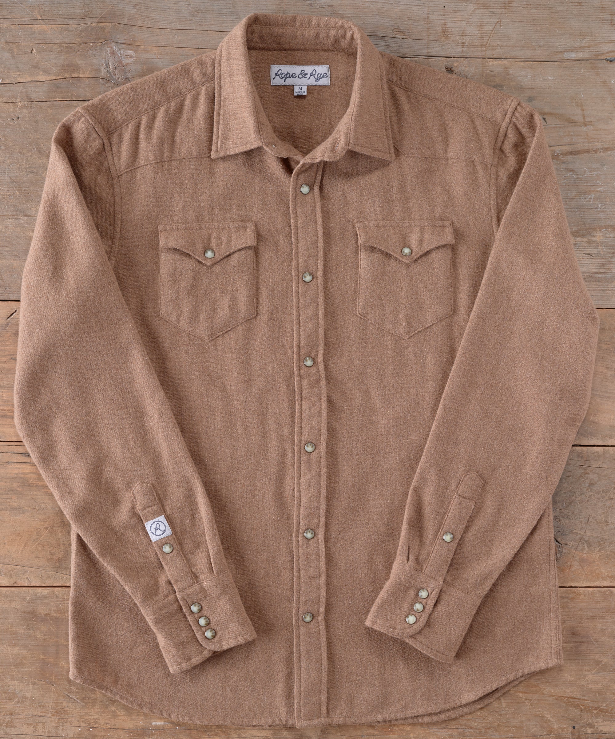 Recycled Wool Solid, Long Sleeve Shirt