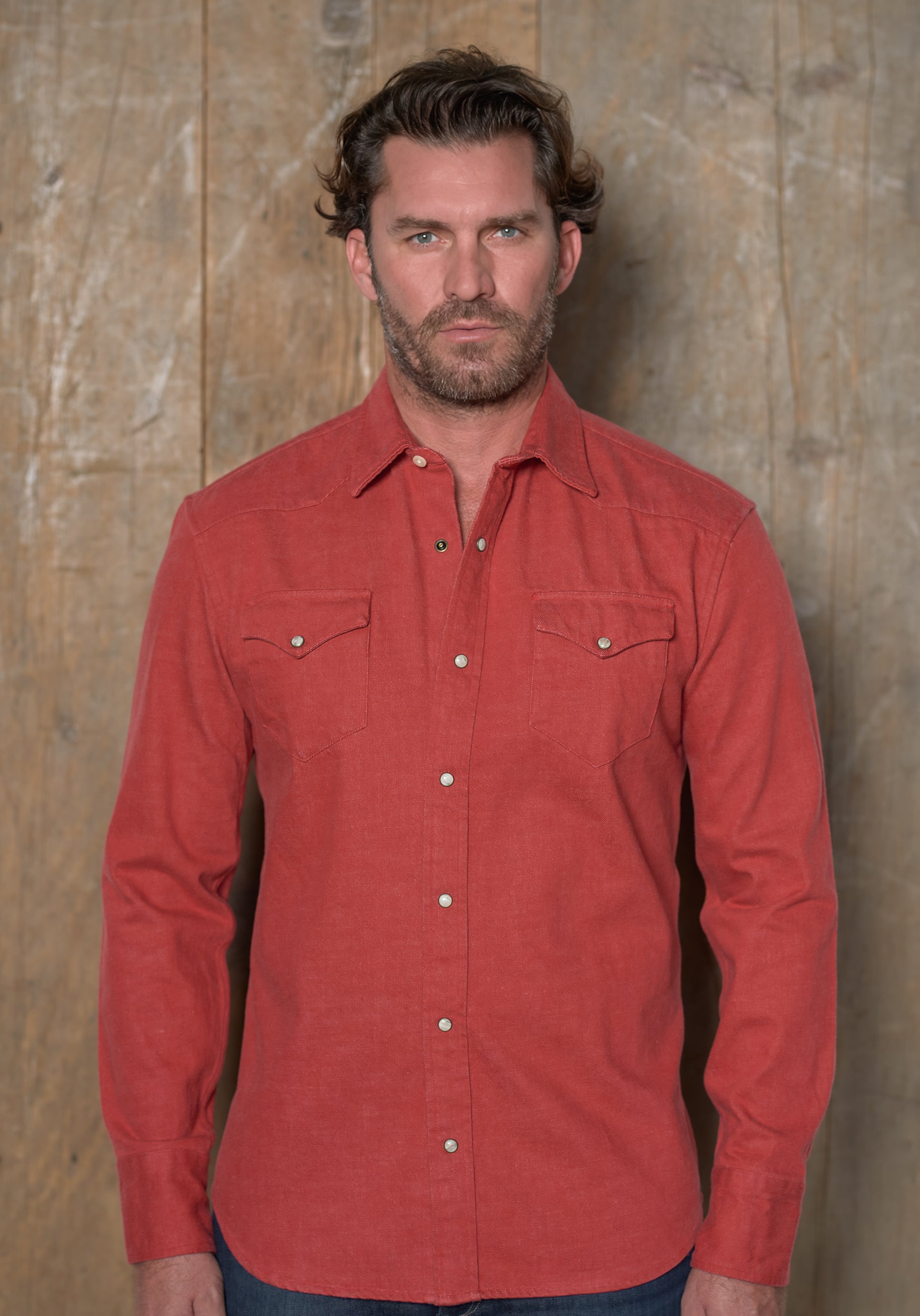 12 oz. Japanese Denim Solid, Long Sleeve Shirt