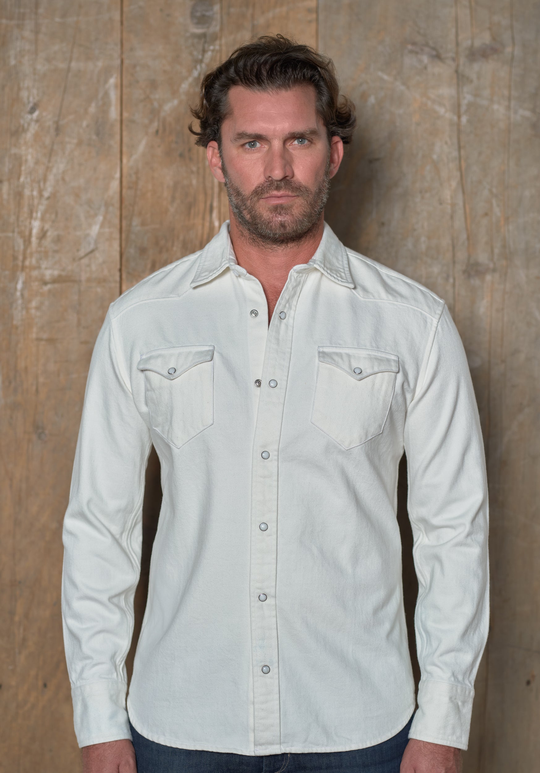 12 oz. Japanese Denim Solid, Long Sleeve Shirt