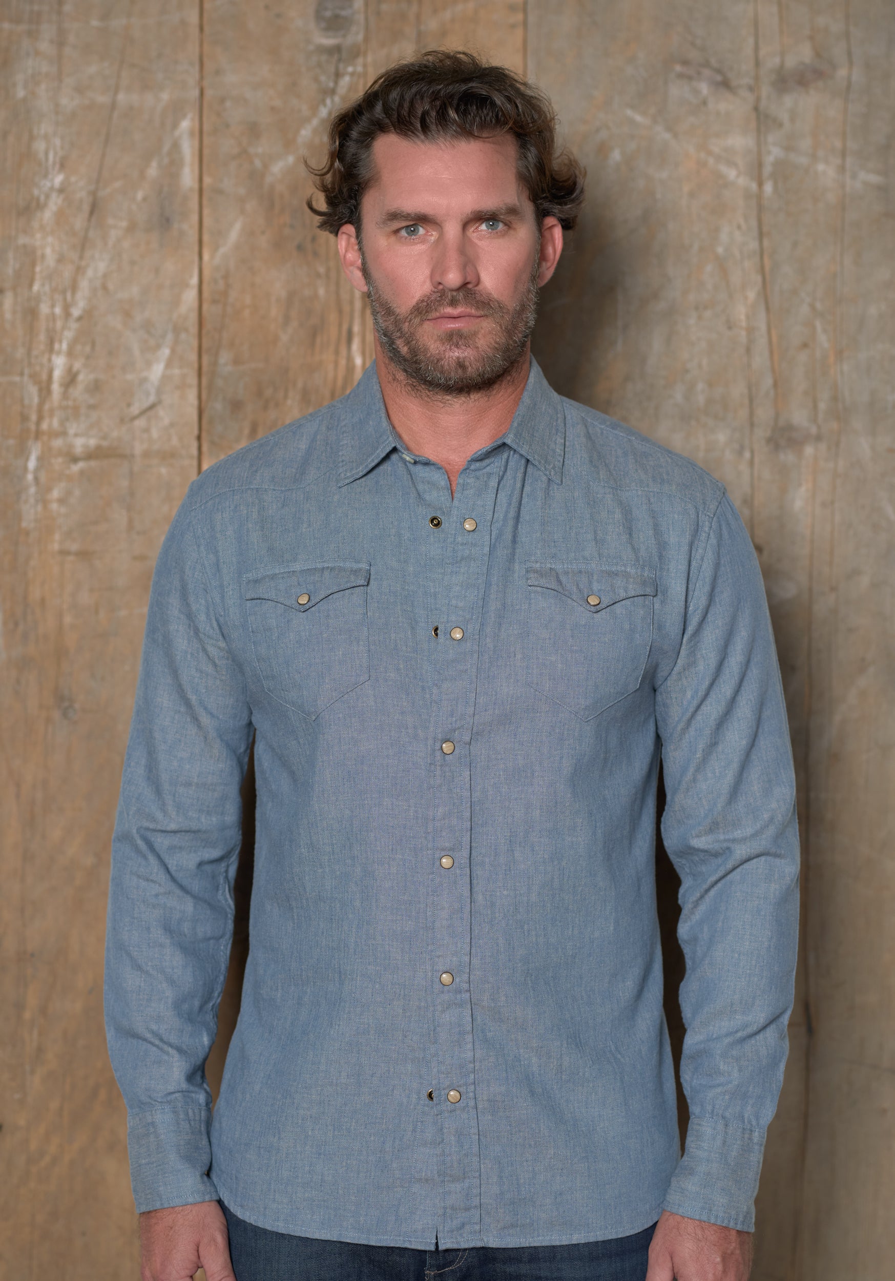 Mini Herringbone, Long Sleeve Shirt