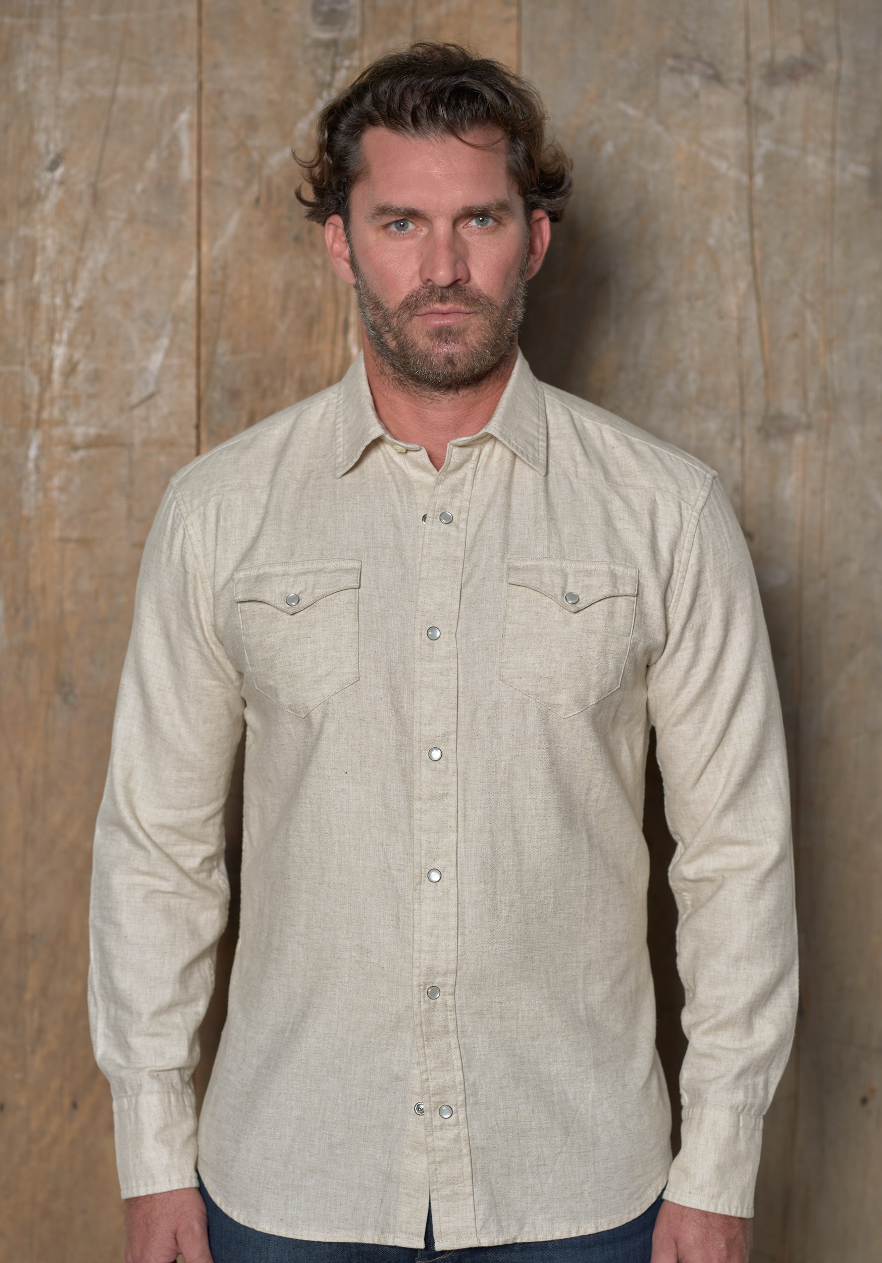 Mini Herringbone, Long Sleeve Shirt