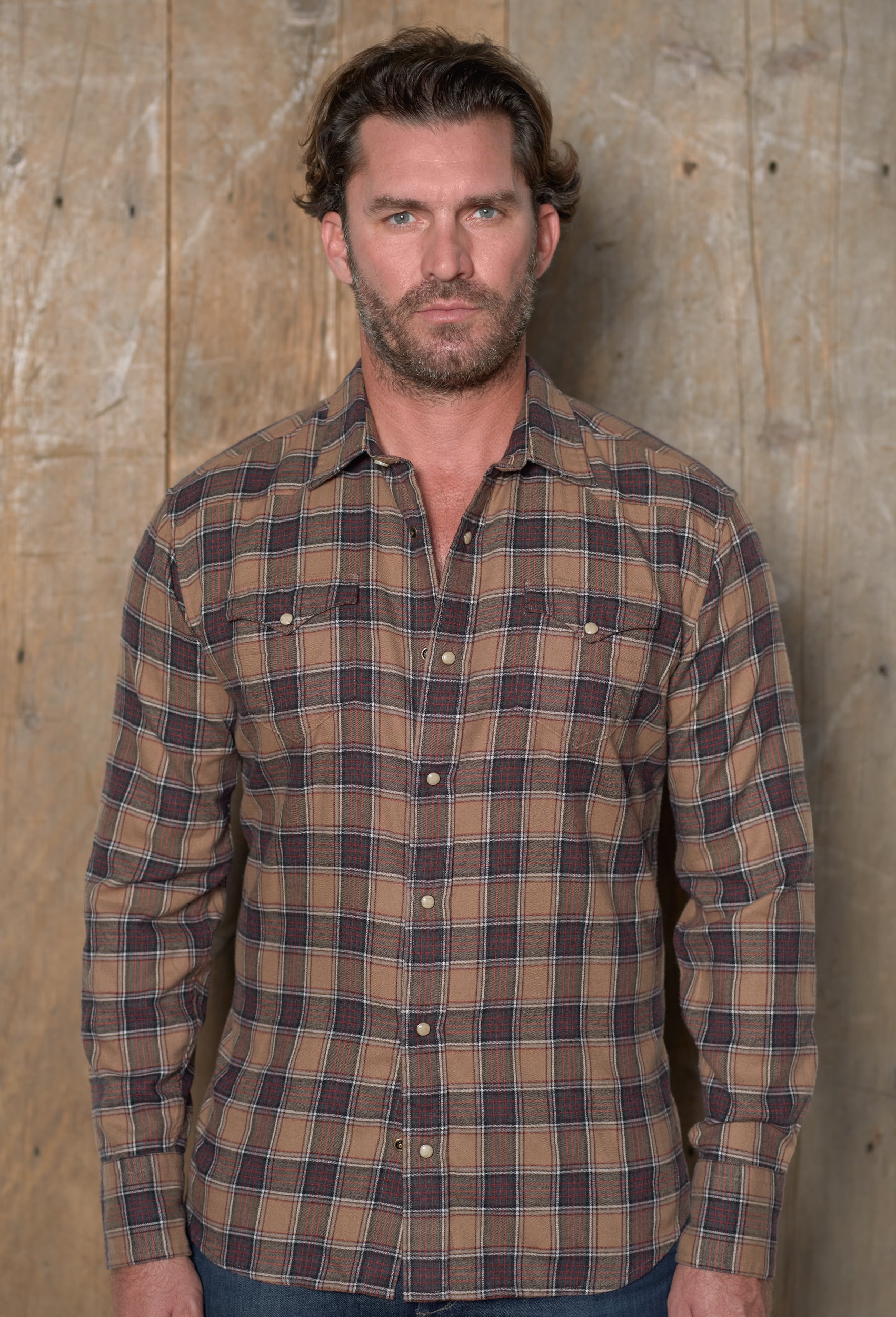 Brushed Plaid, Long Sleeve Shirt