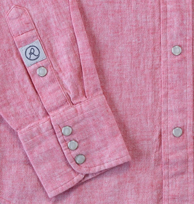 Slub Chambray Solid, Long Sleeve Shirt